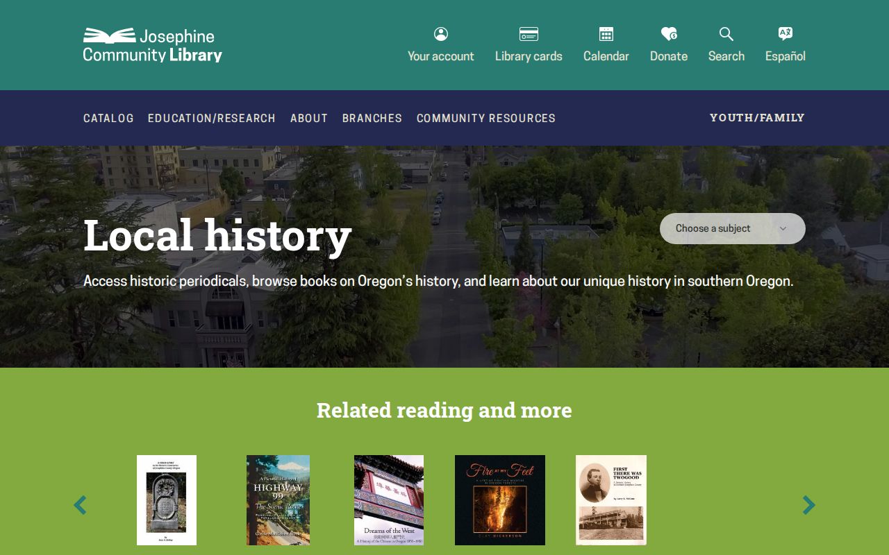Grants Pass city directory local-history resources at Josephine Community Library