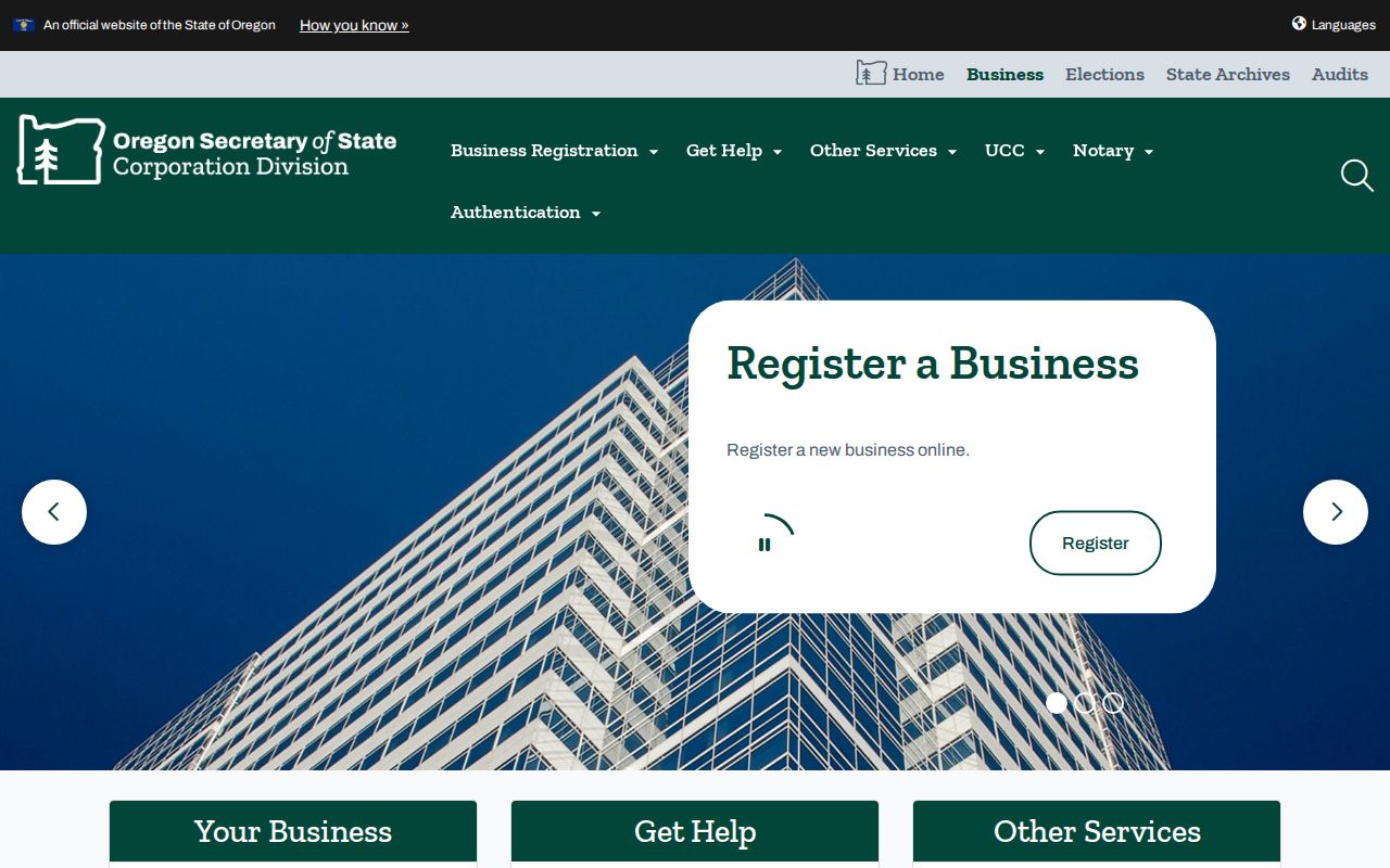 Grants Pass residents directory Oregon business registry search screen